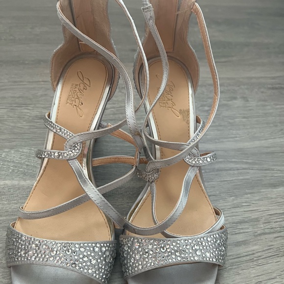 Jewel by Badgley Mischka embellished Ally wedge heels - Picture 9 of 10